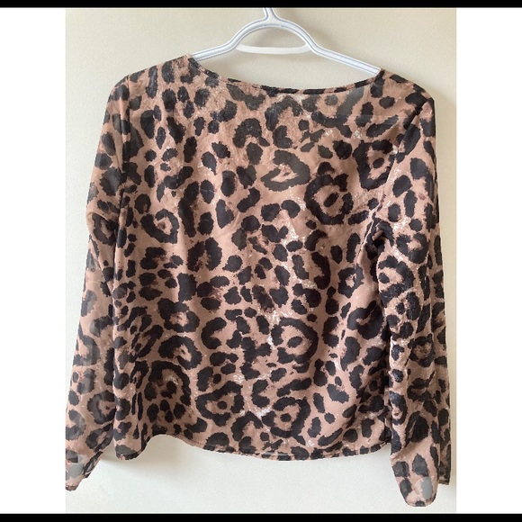 LEOPARD PRINT BLOUSE - Picture 4 of 6